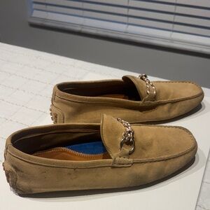 Aldo Men's Beige Loafers with Chain Detail